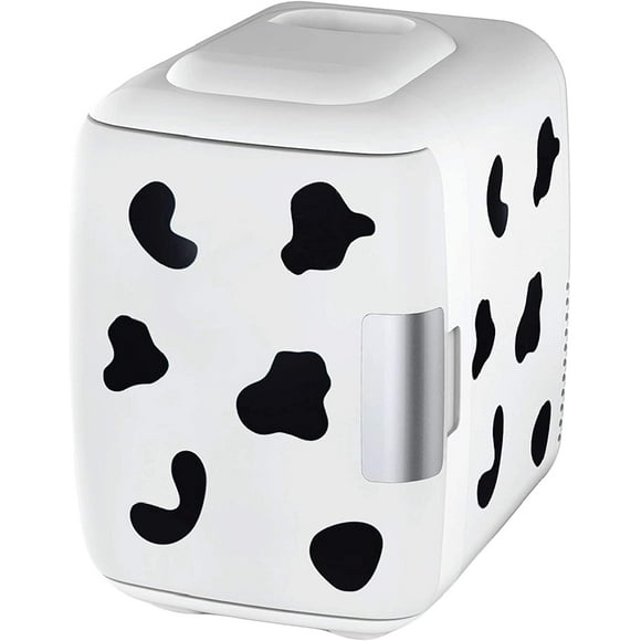 Cooluli Skincare Mini refrigerador para dormitorio - Coche, escritorio de oficina y dormitorio - Enfriador y calentador eléctrico portátil de 4 l/6 latas para alimentos, bebidas, belleza y maquillaje,