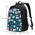 thumbnail image 5 of Wukai Dental Travel Laptop Backpack: Business Water-Resistant Bag with USB Charging Port, Ideal College Backpack for Men & Women, 5 of 6