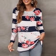 thumbnail image 2 of Tops de Mujer Camisas de Manga Larga Moda de Otoño Estampado Casual Camiseta de Cuello Redondo Blusa Superior Jersey Odeerbi ODB150382, 2 of 5