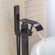 thumbnail image 1 of Senlesen Grifo de llenado de bañera para baño, grifo de ducha para bañera montado en el suelo, caño en cascada, grifo mezclador para bañera independiente con rociador de mano, 1 of 1