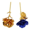 thumbnail image 3 of 2pcs 24K Golden Rose Gold Plating Artificial Rose Flower with Gift Box for Mother Girlfriend, 3 of 5