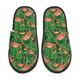 thumbnail image 2 of KLL Flamingo Slippers for Women Men House Slip on Indoor Outdoor Bedroom Furry Fleece Lined Ladies Comfy Anti-Skid Rubber Hard Sole-Medium, 2 of 8