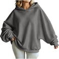 thumbnail image 2 of WEHRUIP Oversized Hoodies for Women Long Sleeve Casual Hooded Sweatshirts Fall Winter Soft Comfy Clothes, 2 of 9