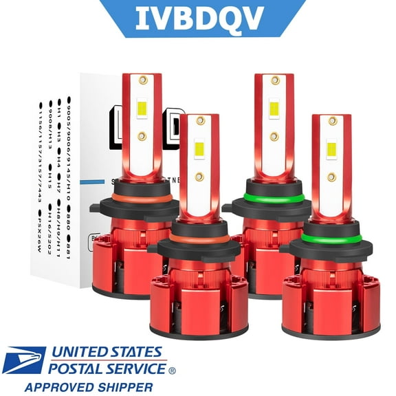 IVBDQV For Chrysler 300 2005-2010 LED Headlight Bulbs,9005 High Beam   9006 Low Beam LED Headlight Bulbs 6000K Cool White