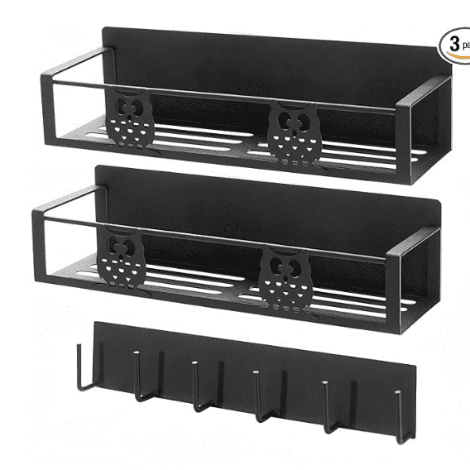 Magnetic Spice Rack for Refrigerator,Spice Organizer Magnetic Shelf for Fridge Side,Magnetic Storage Shelves for Kitchen,Small Kitchen Storage Rack with Magnetic Hooks Rack(3Pack)