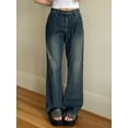 thumbnail image 6 of EMMIOL Women's 90s Vintage Washed Denim Jeans Mid Waist Baggy Boyfriend Fit Wide Leg Pants, 6 of 6