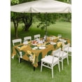 thumbnail image 4 of Outdoor Tablecloth with Umbrella Hole for Patio/Picnic/Party/Camping, Lemons Leaves Waterproof Table Cloth Rectangle Table Cover Washable, Summer Fruits Floral Botanical Brown (60"x 84"), 4 of 8