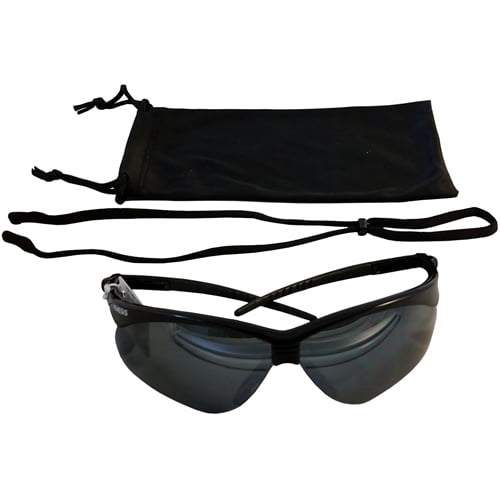 Jackson Nemesis Bifocal Safety Glasses - Black Frame 1.5 Smoke Lens, Neck Cord, and Lens Cleaning Bag