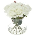 thumbnail image 1 of Nearly Natural Arrangement de Roses avec Vase, 1 of 1