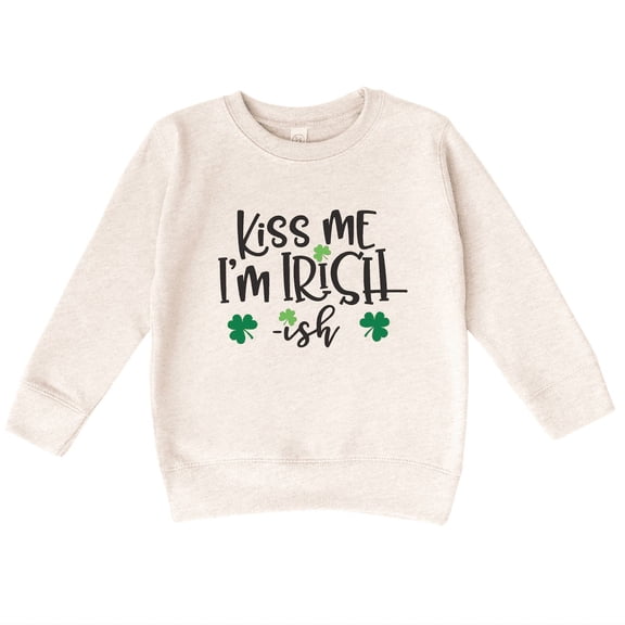 Bump and Beyond Designs St. Patrick's Day Shirt for Girls and Boys, Kiss Me I'm Irish-ish Sweatshirt