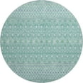 thumbnail image 2 of Addison Rugs Mayfield Washable Transitional Boho Aqua Round Rug, 8' x 8', 2 of 5