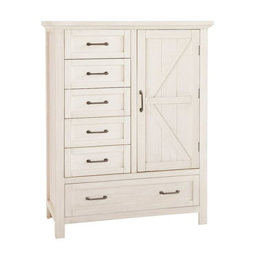 Westwood Design Westfield Traditional Chifforobe in Brushed White Finish