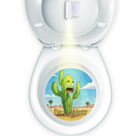 Faivykyd Luz de Objetivo de Inodoro para Entrenamiento de Potty con Proyección de Cactus