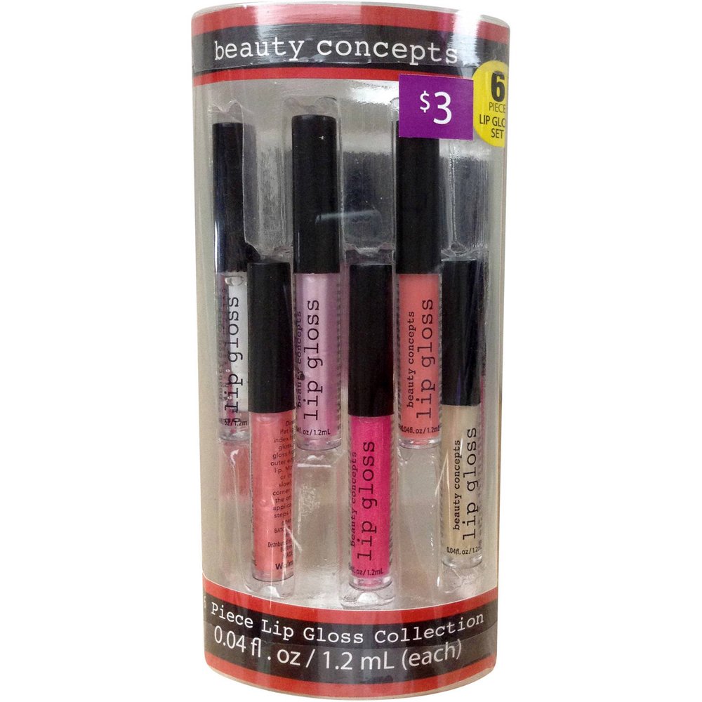 Beauty Concepts Lip Gloss Collection, 6 pc