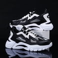 thumbnail image 5 of Lightweight Dad Shoes | Mens Breathable Mesh Sneakers Basketball Style Casual Shoes Chunky Comfort Street Style | High Top, Lace Closure, Round Toe, All-season, Keep Dry, 5 of 5
