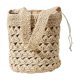 thumbnail image 1 of Bolso de playa para mujer, bolso de hombro de paja, bolso de playa de verano, bolso de cubo tejido a mano con cordón, 1 of 5