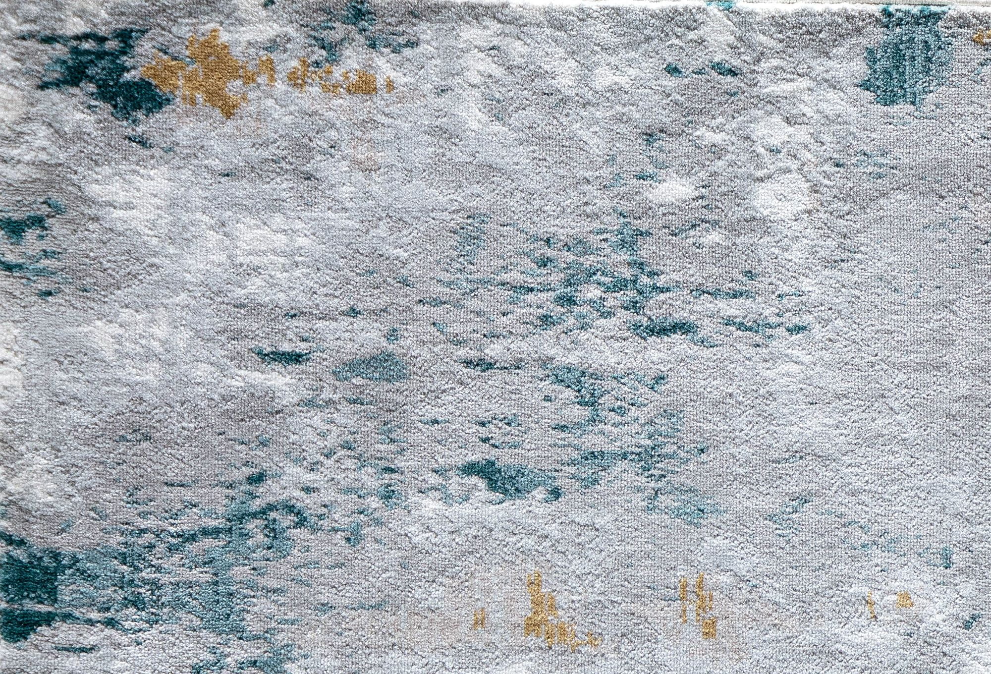 Rugs America Silas SM40B Silver Cloud Abstract Vintage Gray Area Rug, 2'6" x 8'