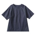 thumbnail image 4 of FRSASU Short Sleeve Boys Girls Rash Guard Crew Neck Quick Dry Summer Swim Shirt, 4 of 5