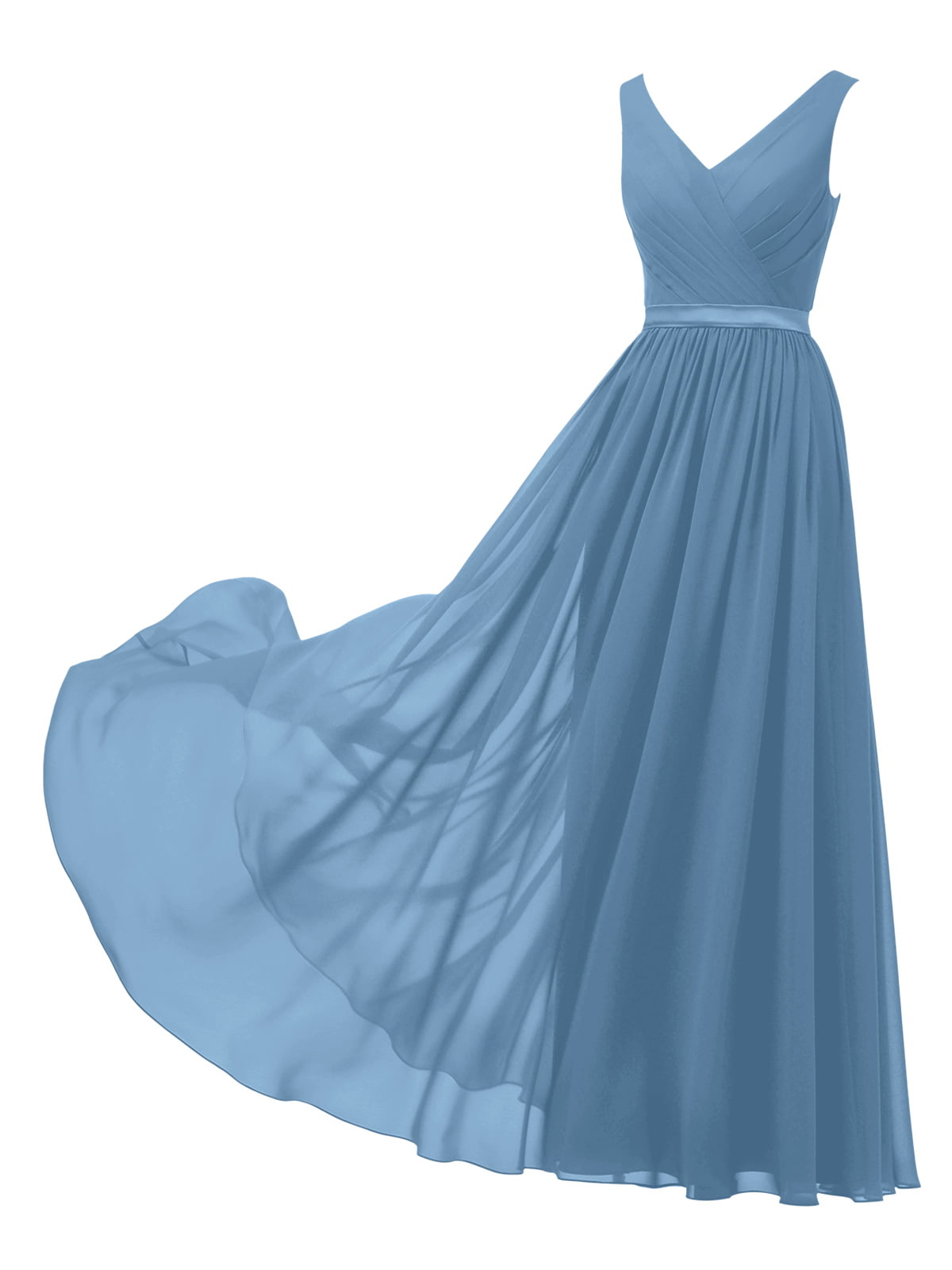 Alicepub Crisscross High-Neck Chiffon Bridesmaid Dress Long Formal Dresses Prom Evening Gown