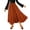 Orange#skirts for women#51, variant on Hesxuno Women's Asymmetrical Skirt Maxi Smocked Elastic Waist Skirts Casual Loose Fit Drawstring Skirts Beach Boho Flowy Retro Skirts White M