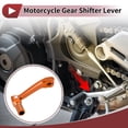 thumbnail image 2 of Palanca de cambio de motocicleta plegable Unique Bargains para Honda CRF150F 2003-2017, aleación de aluminio, palanca de cambio naranja, cabeza naranja con anillo tono plateado, 2 of 6
