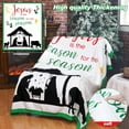 thumbnail image 2 of 60x50 Christian Gifts for Women Soft Christmas Throw Blanket Jesus is The Reason for The Season Nativity Blanket Flannel Blanket Religious Blanket Home Decor for Bed Couch(Red, Green,Classic Style), 2 of 6