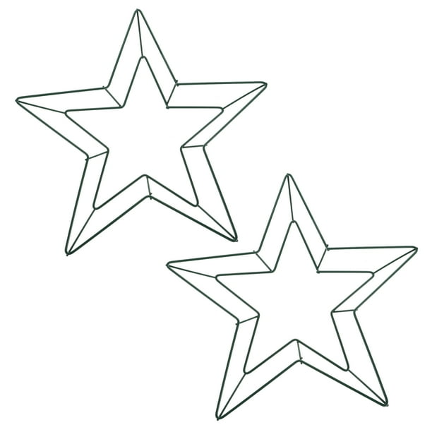2 unids estrella forma guirnalda marco festival decoración del hogar anillo de corona para arte de la pared