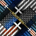 thumbnail image 2 of Hot Leathers BAB1096 Flag Cross Bandana 21X21, 2 of 2