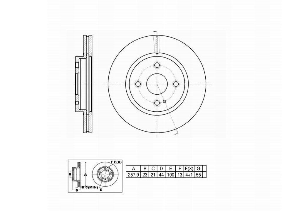 Winstop Brake Rotor, Front WS246787, Mazda 2 2016-2011