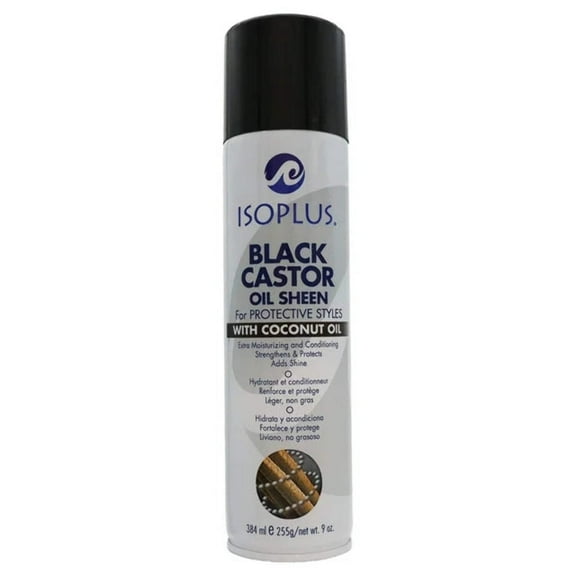 Isoplus Black Castor Oil Sheen Spray with Coconut Oil - 9 oz