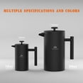 thumbnail image 4 of Fuliko French Press Coffee Maker, Double Wall Vacuum Insulated 304 Steel coffee press for camping and office use, 4 of 7
