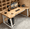 Natural, variant on BTFYOU Home Office Computer Desk, Solid Metal Frame Multipurpose Workstation, Easy Assemble Study Writing Table for Laptop & Daily Learning( Black)