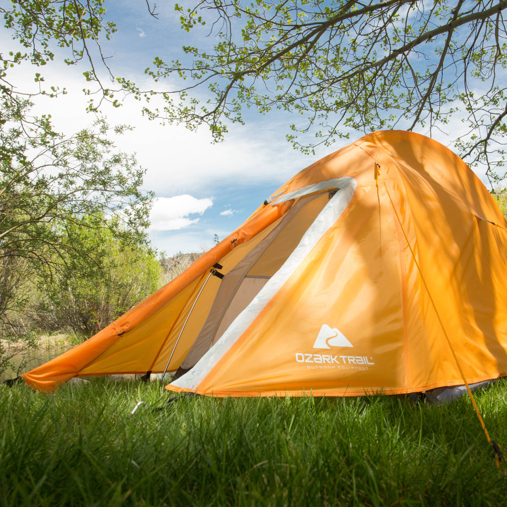 Ozark Trail Ultra Light Outdoor Back Packing 4' x 7' x 6'5" One-Room Tent, Orange - image 5 of 10