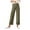 Green, variant on Womens Baggy Jeans,Women’s Wide Leg Pants Stretch Twill Cropped Pants High Waist Summer Casual Palazzo Pants with Pockets,Teacher Pants(Size:L)