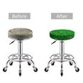 thumbnail image 5 of Kll Green Glitter Round Bar Chair Cushion Cover 12 Inch,Bar Stool Protector With Elastic, Soft Washable, 5 of 7