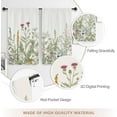 thumbnail image 6 of Light Green Leave Plant Small Short Kitchen Curtains Floral Botanical Wildflower Flower Floral Rod Pocket Farmhouse Cafe Curtains Herb Vintage Cute Bedroom Living Room Treatment Fabric, 6 of 6