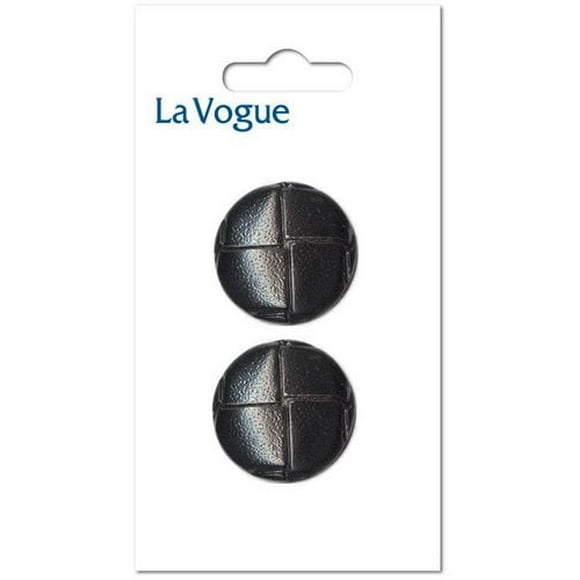 La Vogue 25 mm Shank Button - Black, La Vogue buttons and closures offer you the most fashionable and contemporary assortment of styles and colours.