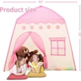 thumbnail image 4 of Princess Castle,Play Tent for Kids, Fairy Tale Kids Teepee Children Playhouse Indoor & Outdoor, Gift Toys for Girls Boys Pink tent -, 4 of 4