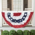 thumbnail image 5 of American Flag Banner, Patriotic Bunting US Half Fan Flag for 250th Anniversary of the United States Home Yard Outdoor Decor, 18x35in, 5 of 8
