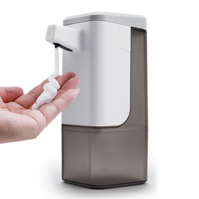 Automatic Soap Dispenser 600mL Infrared Motion Sensor Touchless Soap Dispenser Battery Operated Desktop Wall Mounted Sanitary Infrared Soap Dispenser for Home Kitche Toilet Office Hotel