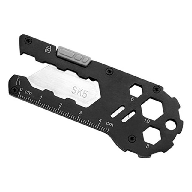 Billuyoard EDC camping multiherramienta mini bolsillo chopper abrebotellas cerradura multipropósito papelería autoensamblaje hoja de acero Type3 NO3