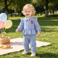 thumbnail image 2 of yboeqw Toddler Girls Clothes 2 Piece Outfits Long Sleeve Plaid Print Bow Top and Loose Pants Set,Size 9-12 Months, 2 of 8
