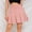 Pink, variant on Fesfesfes Women Skirt Casual High Waist Solid Ruffled Elastic Waist Short Skirt Clothes Sale