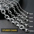 thumbnail image 6 of ChainHouse Stainless Steel Cable Link Chain Necklace for Men Women 5mm Width Rolo Necklaces Jewelry Gift, 26 inch, 6 of 10