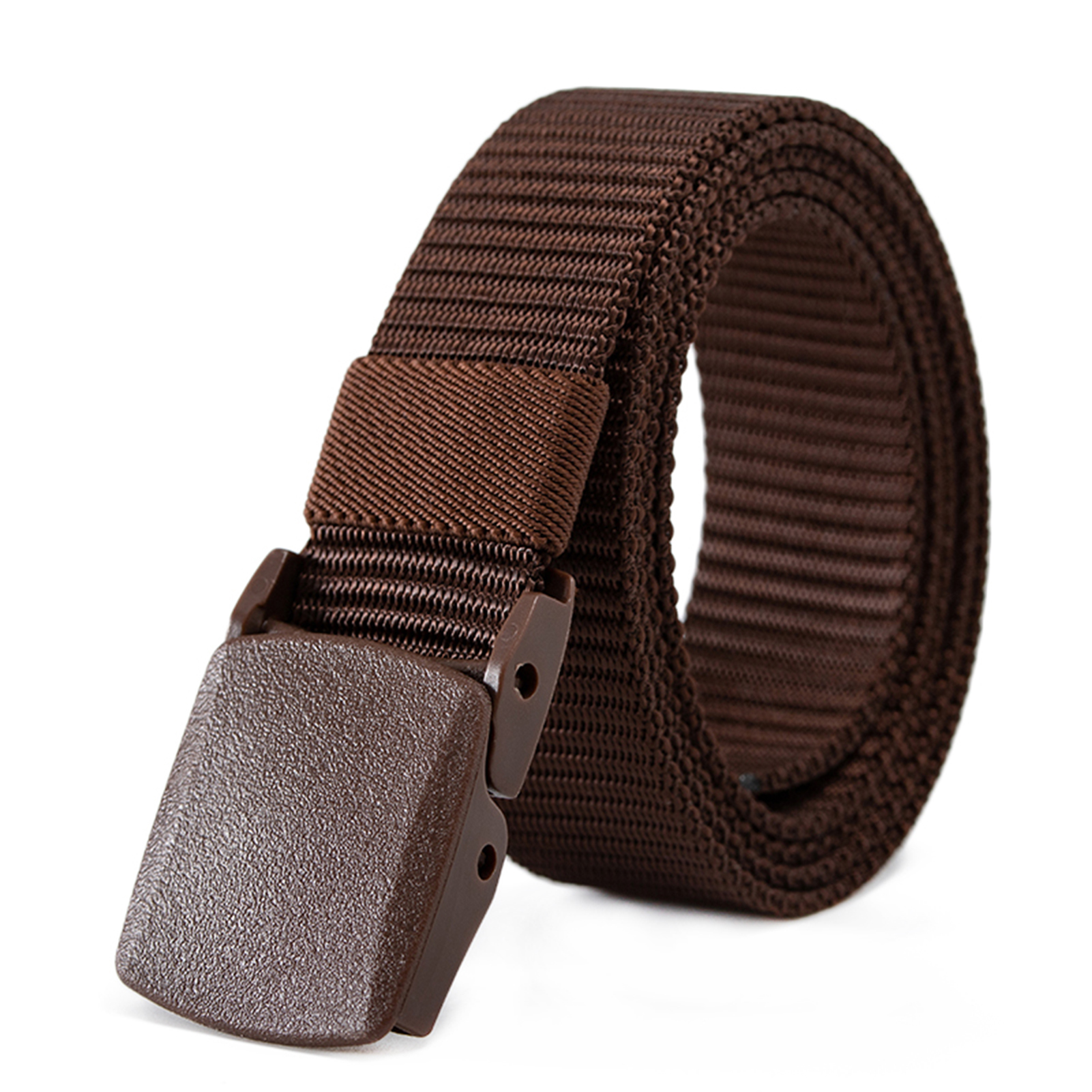 NonMetallic Buckle Nylon Belt No Hole Universal Unisex