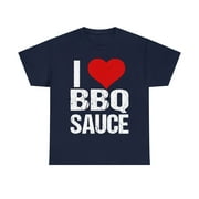 I Love BBQ Sauce Unisex Graphic Tee Shirt, Sizes S-5XL