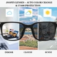 thumbnail image 5 of Joopin Unisex Photochromic Blue Light Blocking Glasses Rectangular Computer Gaming TV Glasses UV400 Protection, 5 of 9