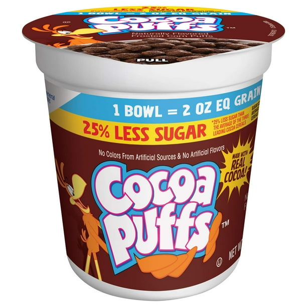 General Mills Cereals Cocoa Puffs 25 Less Sugar Single Serve Cup