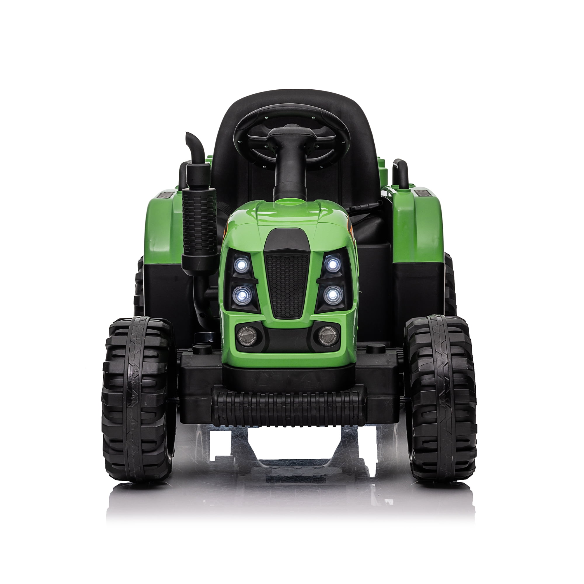 CIPACHO 12V Ride On Tractor with Trailer, Electric Kids Car with 2.4RC, 3 Speed Adjustable, USB, MP3, Power Display, 2 Point Safety Belt, Dark Green CIPACHO 12V Ride On Tractor with Trailer, Electric Kids Car with 2.4RC, 3 Speed Adjustable, USB, MP3, Power Display, 2 Point Safety Belt, Dark Green