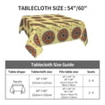 thumbnail image 7 of Wukai Bohemia Waterproof Tablecloth for Kitchen Dining, Fits Square Tables for 2-4 Seats -54"x54", 7 of 7